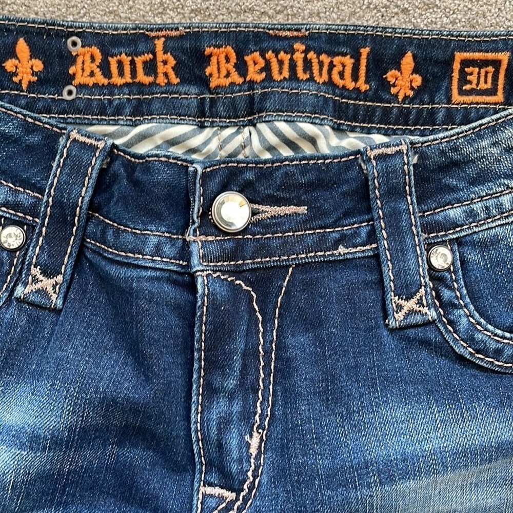 EC Rock Revival Anett Bootcut Jeans - Size 30 - Dark Wash - Picture 4 of 7